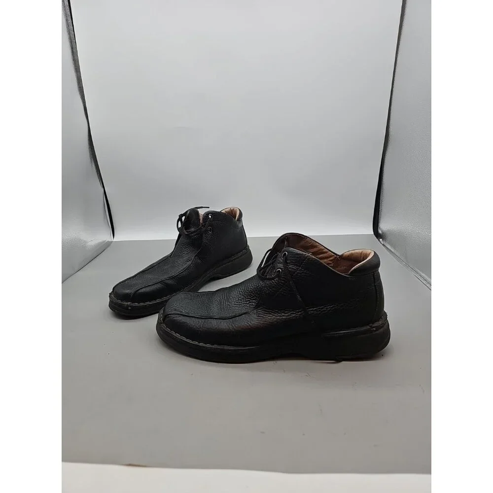 Clarks Men’s Black Leather Chuka Boots 34069 Size 12M‎ Lightweight Lace